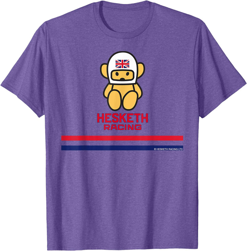 Hesketh Racing Logo World Champion Team Stripes Mascot Retro T-Shirt - Purple Heather