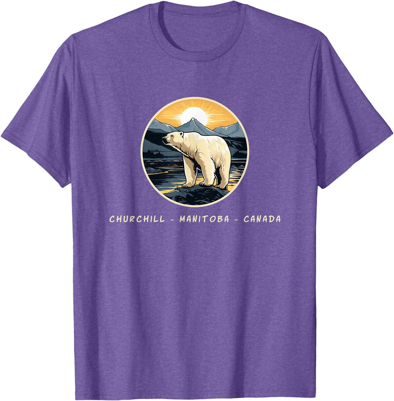Polar Bear Shirts & Gifts Churchill Manitoba Canada Polar Bear Arctic T-Shirt - Purple Heather
