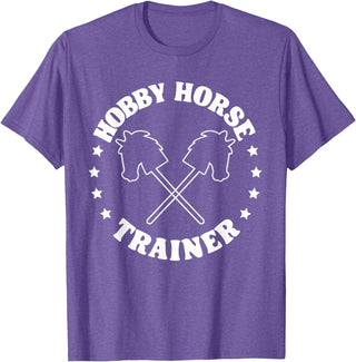 Hobbyhorsing Tees For Men Women Hobby Horse Riding Trainer Funny Hobby Horsing T-Shirt - Purple Heather