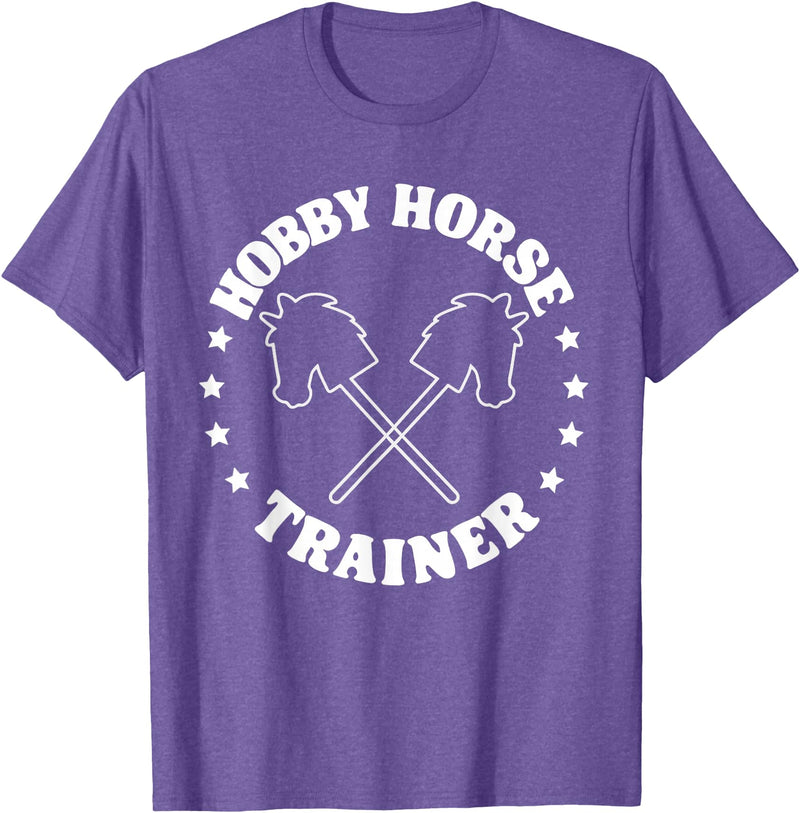 Hobbyhorsing Tees For Men Women Hobby Horse Riding Trainer Funny Hobby Horsing T-Shirt - Purple Heather