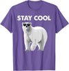 Polar Bear Gift Polar Bear Accessories & Stuff Cool Polar Bear Design for Men Women Kids Polar Bear Lover T-Shirt - Purple Heather
