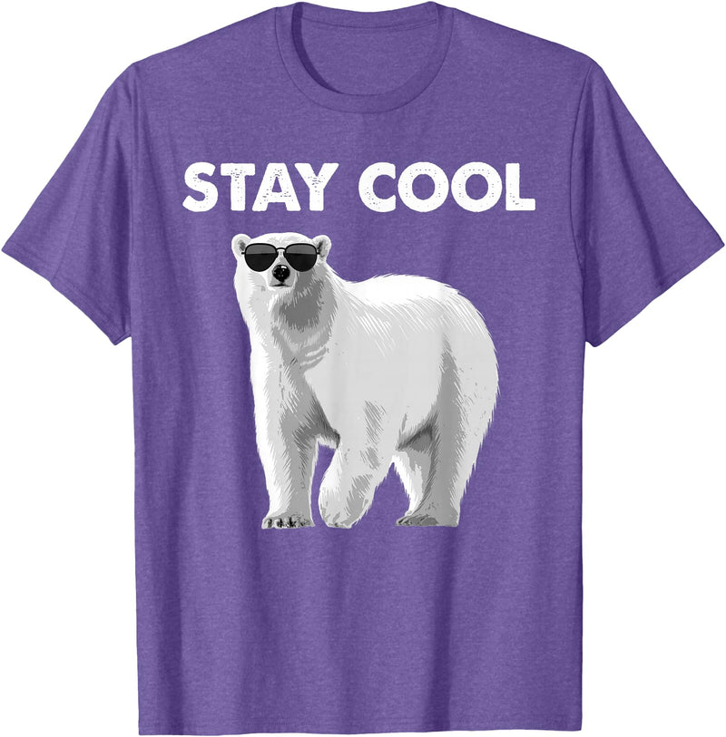 Polar Bear Gift Polar Bear Accessories & Stuff Cool Polar Bear Design for Men Women Kids Polar Bear Lover T-Shirt - Purple Heather
