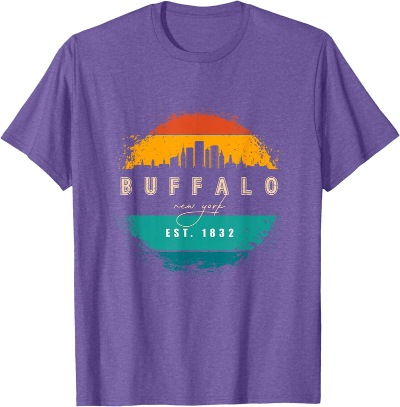 BASBO City of Buffalo New York T-Shirt - Purple Heather