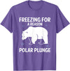 Global Warming Awareness Arctic Winter Ice Freezing For A Reason Polar Plunge Ice Bear T-Shirt - Purple Heather