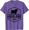 Farm Highland Cow Men Cattle Clothing Agriculture Scottish Highland Cow for Cattle Farmers T-Shirt - Purple Heather