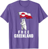 Free Greenland Shirts For Men Women Free Greenland Bear with Flag Greenlanders Kalaallit T-Shirt - Purple Heather
