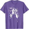 HörseCo. Vintage Western Horse Silhouette Horse Riding T-Shirt - Purple Heather