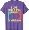Cool Vintage Guinea Pig Gift Domestic Cavy Animal Funny Guinea Pig Design For Men Women Kids Guinea Pig Lovers T-Shirt - Purple Heather