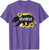 Classy Mom Quotes Co. Mama Bear Sunflower Cute Watercolor Best Mom Ever Theme T-Shirt - Purple Heather