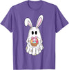 Cute Ghost Bunny Ghost Rabbit Easter Day Rabbit Lover T-Shirt in Purple Heather