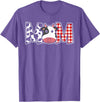 Cow Mom Gift Co. Cow Mom or Dad Birthday Farm Birthday Party T-Shirt - Purple Heather