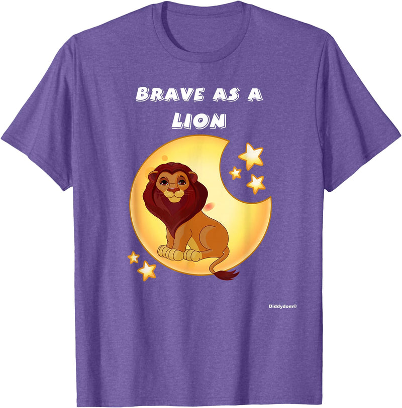 Bravery Brave As A Lion Present Bravery Brave Child Present Brave As A Lion T-Shirt - Purple Heather