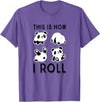 Funny Panda This Is How I Roll Cute Panda Cute Little Bear Panda, This Is How I Roll T-Shirt - Purple Heather