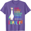 CuisineDuCool Funny Llamacorn - Funny Cute Llama Unicorn T-Shirt - Purple Heather