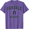 Official High School Fan Gear Oakdale High School Bears T-Shirt - Purple Heather