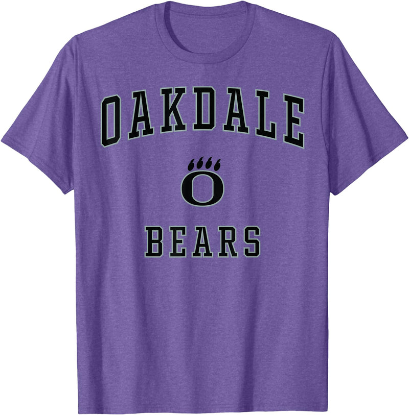 Official High School Fan Gear Oakdale High School Bears T-Shirt - Purple Heather