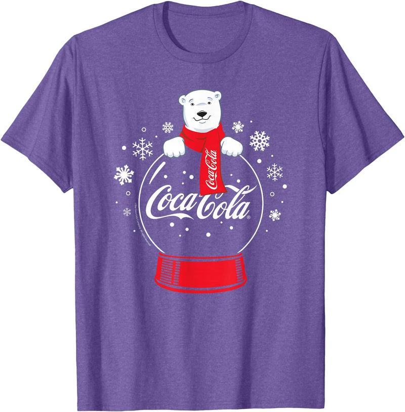 Coca-Cola Company Coca-Cola - Polar Bear Snowglobe T-Shirt - Purple Heather