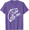 Fish on fish guard T-Shirt - Purple Heather
