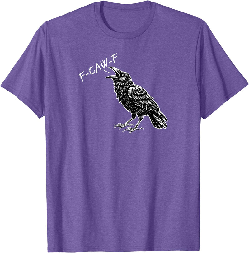 Goth Griper Crow F-CAW-F Funny T-Shirt - Purple Heather