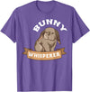 Cute Bunny Whisperer Lover Bunny Graphic T-Shirt in Purple Heather