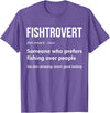 Fishing Enthusiast Designs by A Bass Fishing Lover Fisherman Angler Fishtrovert Definition Funny Fishing Lover T-Shirt - Purple Heather