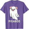 Pig Ghost Boo Halloween Humor By TEERA Funny Pig Ghost Spooky Season T-Shirt - Purple Heather