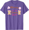 Family Birthday Bear Gifts Mommy of The Birthday for Girl Bear 1st Birthday Party Girl T-Shirt - Purple Heather