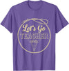 Back To School Western Gift For Teachers Students Let's Go Teacher Western Cowgirls Cow Skull Style Desert T-Shirt - Purple