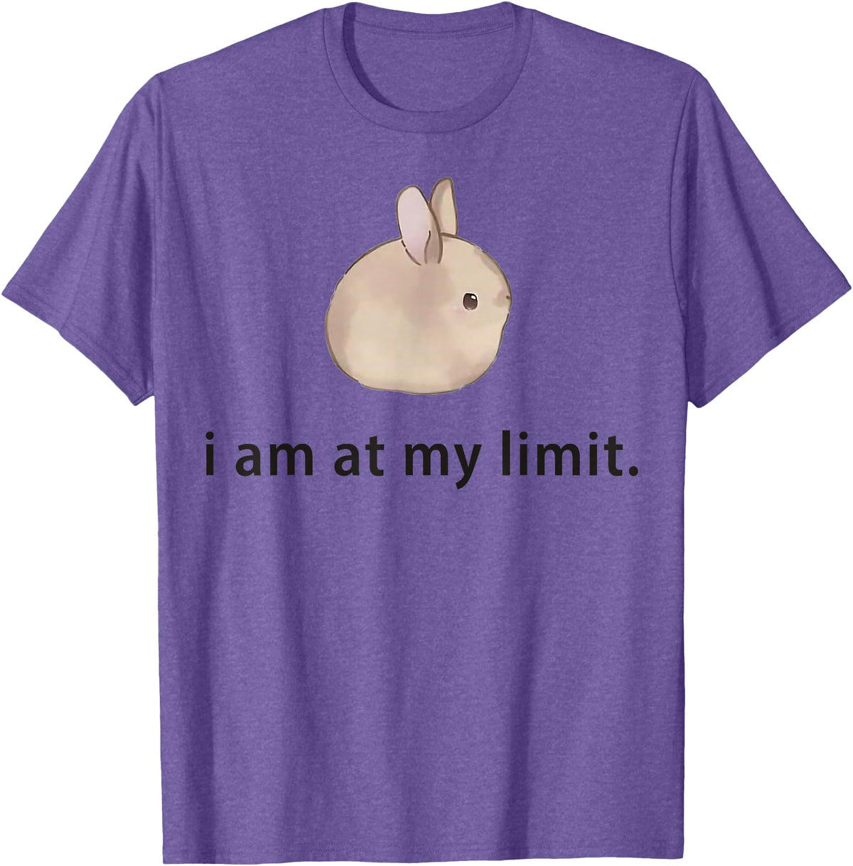 I Am at My Limit Rabbit T-Shirt in Purple Heather