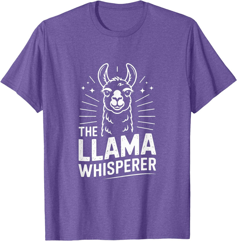 Llama Whisperer Funny Llama Lover Farm Humor The Llama Whisperer Funny Llama Lover Humor T-Shirt - Purple Heather