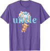 Beary 1st Birthday Boy Teddy Bear Matching Apparel Uncle Teddy Bear 1st Birthday Boy Family Matching T-Shirt - Purple Heather