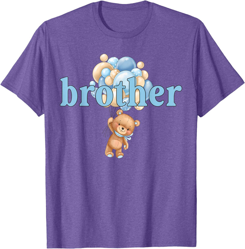 Beary 1st Birthday Boy Teddy Bear Matching Apparel Brother Teddy Bear 1st Birthday Boy Family Matching T-Shirt - Purple Heather