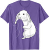 Rabbit Lovers Rabbit T-Shirt in Purple Heather
