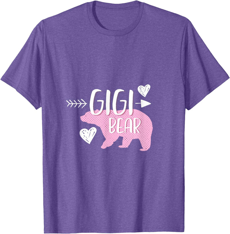 Grandma-Bear Tees Mother's Day Gigi Bear For Your Mom and Grandma Christmas T-Shirt - Purple Heather