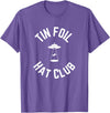 Tin Foil Hat Club with UFO Cow Abduction T-Shirt - Purple Heather