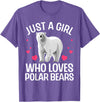 Polar Bear Gift Polar Bear Accessories & Stuff Funny Polar Bear Art For Girls Kids Youth Polar Bear Lovers T-Shirt - Purple Heather
