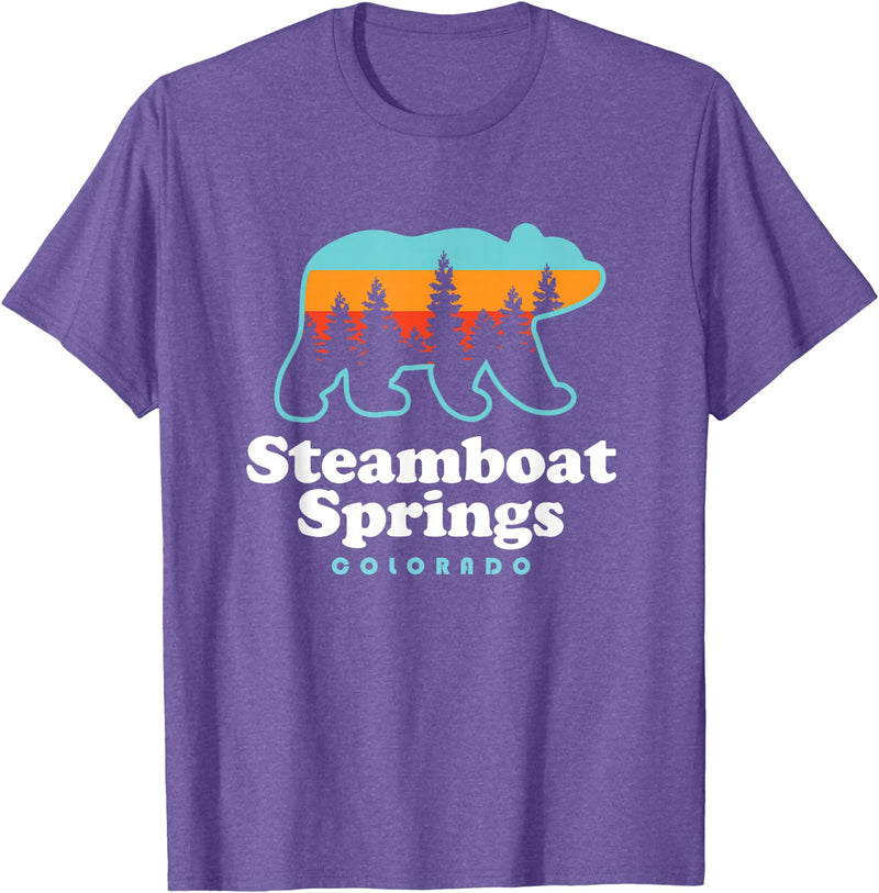 Steamboat Springs Colorado Bear T-Shirt - Purple Heather