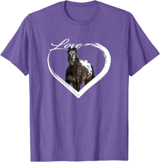 Horse Lover Gifts I Love Horses Love Appaloosa Paint Horse Lover of Horses Gift T-Shirt - Purple Heather