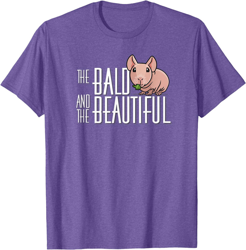 Kids Wheek Skinny Pig Mom Gifts T Shirts & Hoodies Funny Kawaii Kids Bald Beautiful Hairless Guinea Pig Lover T-Shirt - Purple Heather