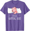 Funny Pig Lover & Owner Gift Ideas Sleeping Pig Lover Swine Official Napping T-Shirt - Purple Heather
