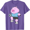 Snabdesign84 Pig Soccer player Soccer Sports T-Shirt - Purple Heather