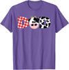 Funny Cow Mom And Dad Birthday Family Tees Dad of The Birthday for Boy Cow Farm 1st Birthday Cow Daddy T-Shirt - Purple