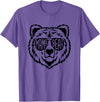 Funny Mothers Mama Bear Face Mama Bear Face Sunglasses Mother Mom Mommy T-Shirt - Purple Heather