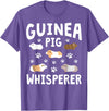 Guinea Pig Lover Apparel For Mom Women Girls Guinea Pig Whisperer Mom Girl Women Funny Guinea Pig Lover T-Shirt - Purple Heather