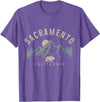 We Love Sacramento California Sacramento California Mountains Bear Nature Lover Vintage T-Shirt - Purple Heather