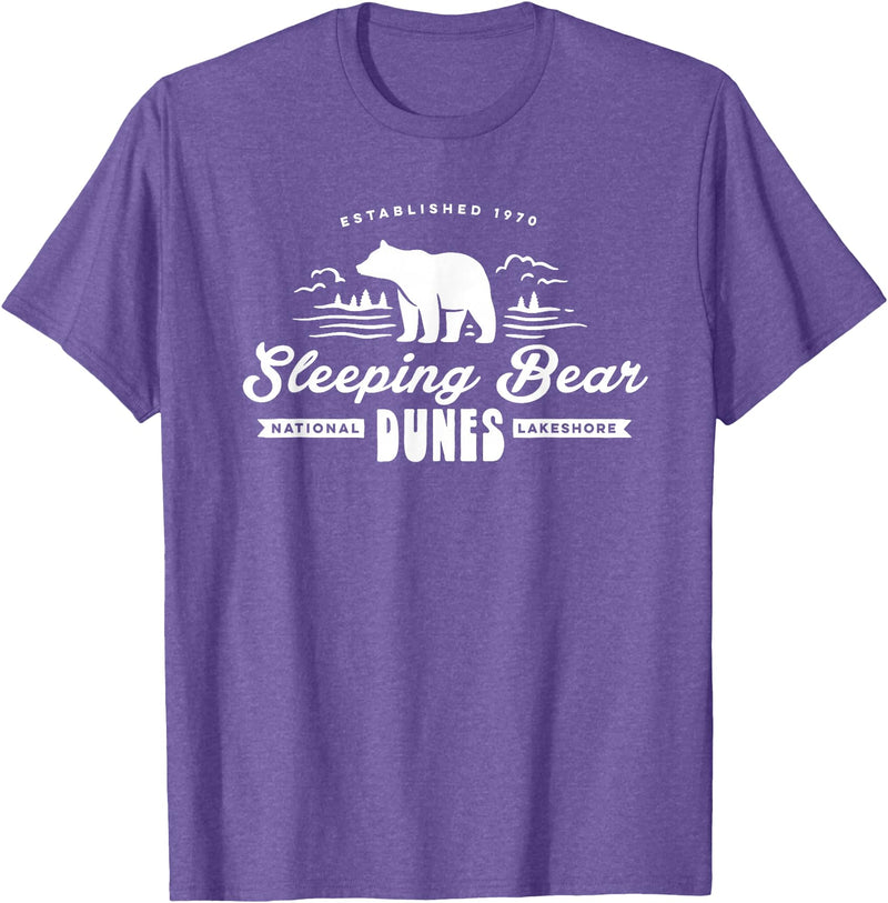 EHS Sleeping Bear Dunes Michigan National Park Souvenir T-Shirt - Purple Heather