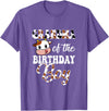 Love Family Matching Grandma Of The Birthday Boy Cow Farm 1St Birthday Boy T-Shirt - Purple Heather
