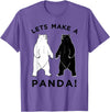 Make Panda Apparel Lets Make A Panda Tee, Funny Bear Graphic T-Shirt T-Shirt - Purple Heather
