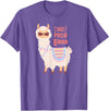 Llama & Alpaca Shirts, Cute Llama & Alpaca Outfit No ProbLlama Shirt, No Problama Shirt, Funny Alpaca Llama T-Shirt - Purple Heather