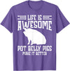 Pot Belly Pig Clothing & Pig Stuffed Animal Pot Belly Pig Enrichment Toys Pig Food Pot Belly Pig Lover T-Shirt - Purple Heather